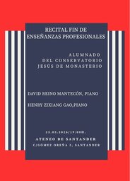 Concierto de alumnos del Conservatorio Jesús de Monasterio: Henry Zixiang y David Reino