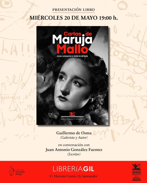Presentación de "Cartas de Maruja Mallo", con el editor y autor de la introducción Guillermo de Osma