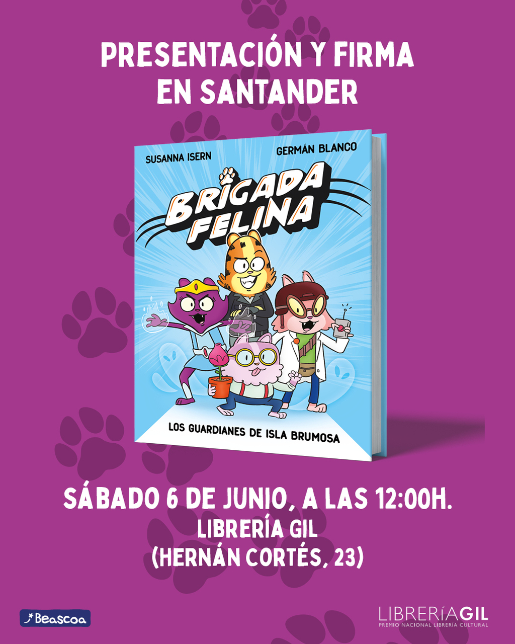 Presentación y cuentacuentos de "Brigada felina. Los guardianes de la Isla Brumosa", de Susanna Isern
