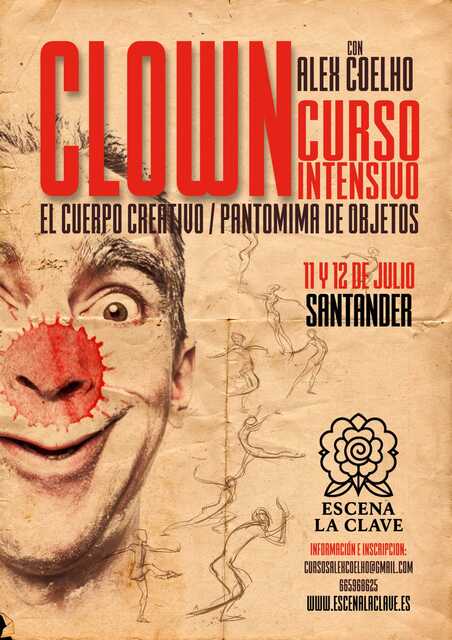 Curso Intensivo: "El Cuerpo Creativo / Pantomima de objetos y comedia física en la impro y el clown"