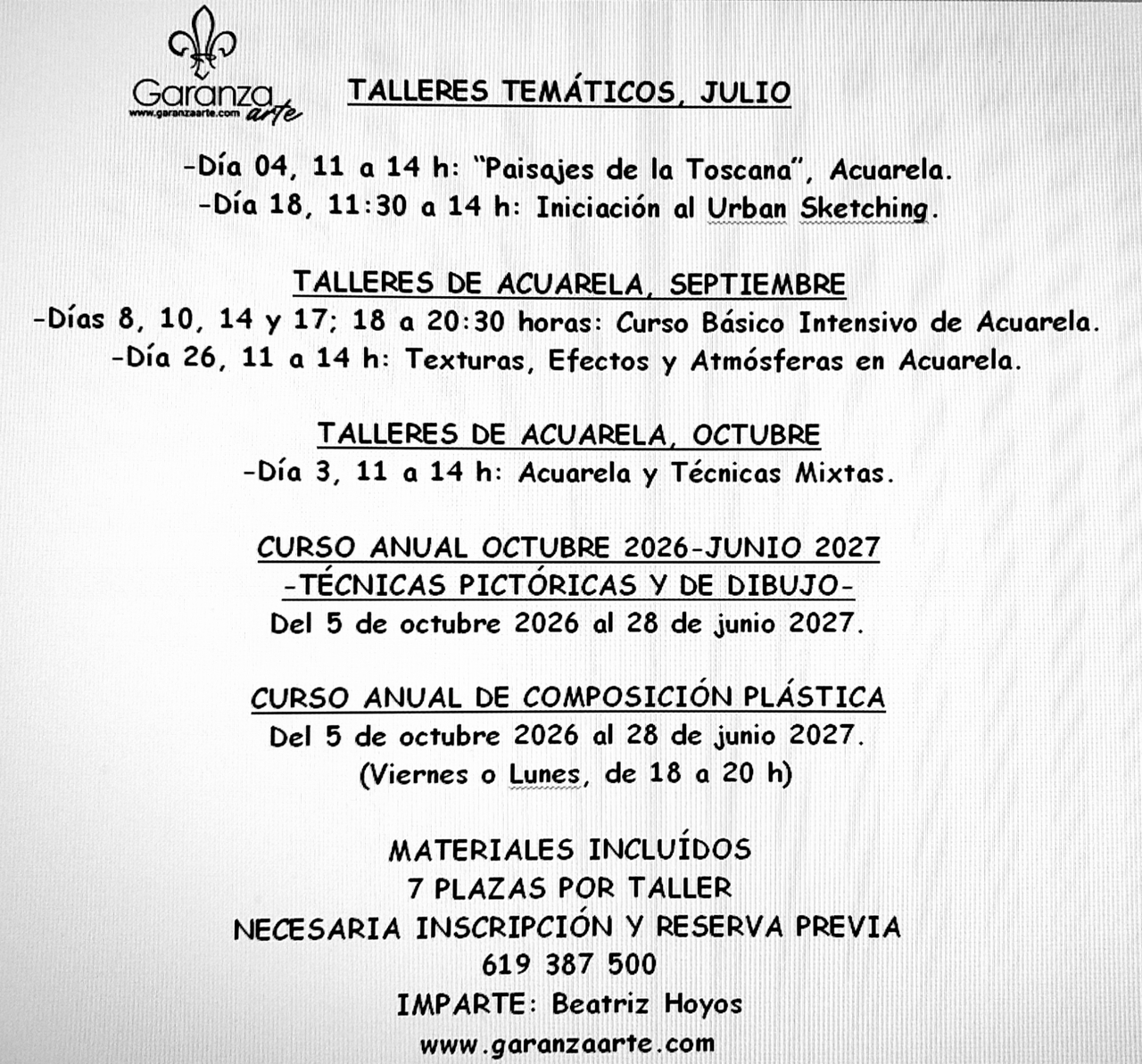 Taller de acuarela "Paisajes de la Toscana"