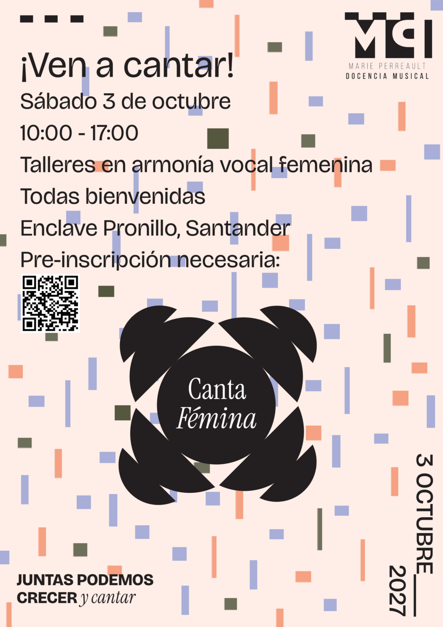 "Canta fémina", encuentro de canto efímero y armonías vocales femeninas