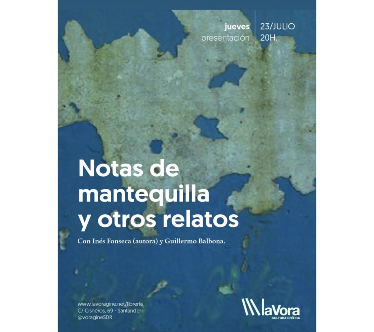 "Notas de mantequilla y otros relatos" con Inés Fonseca y Guillermo Balbona