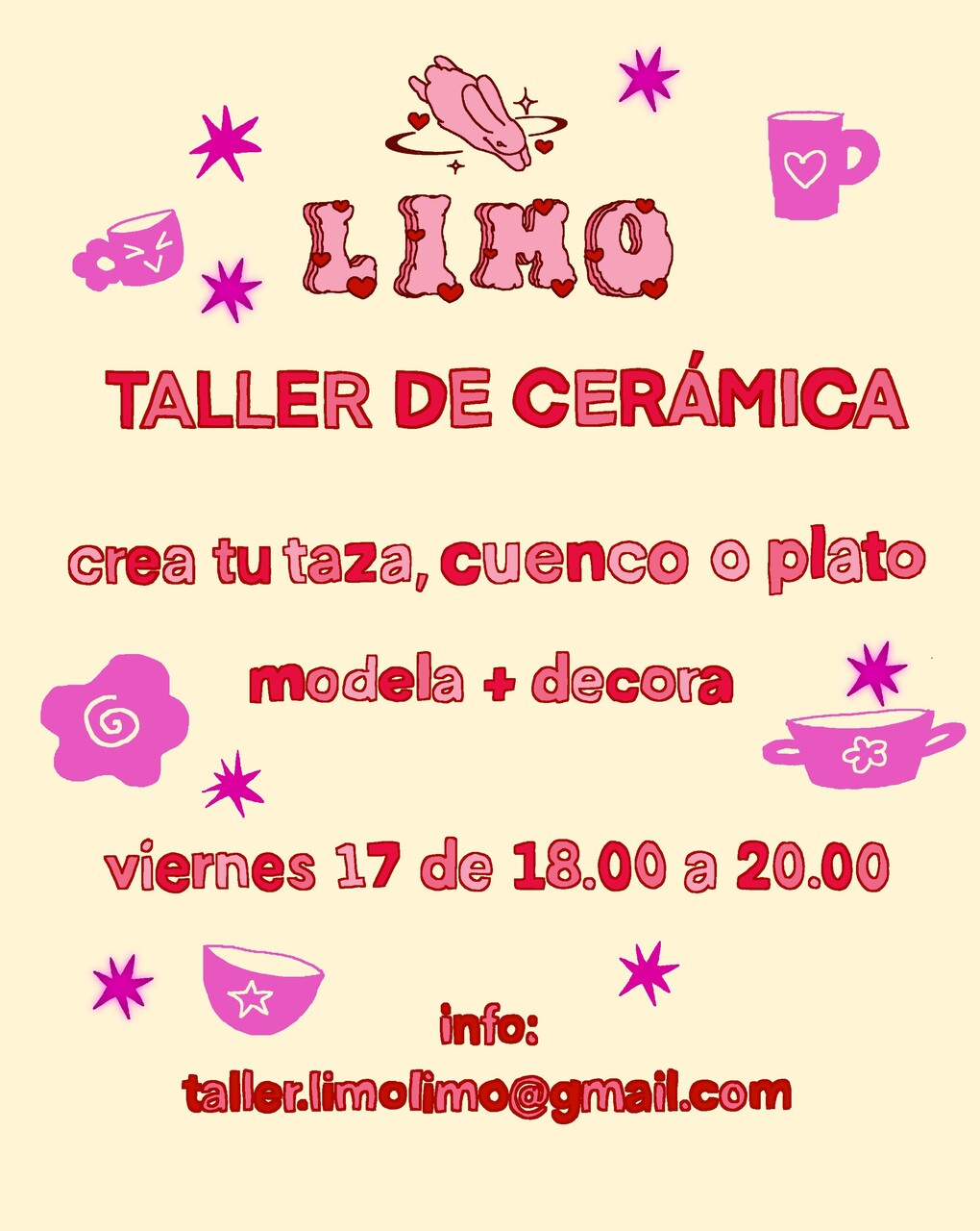 Taller de cerámica: crea tu taza, cuenco o plato