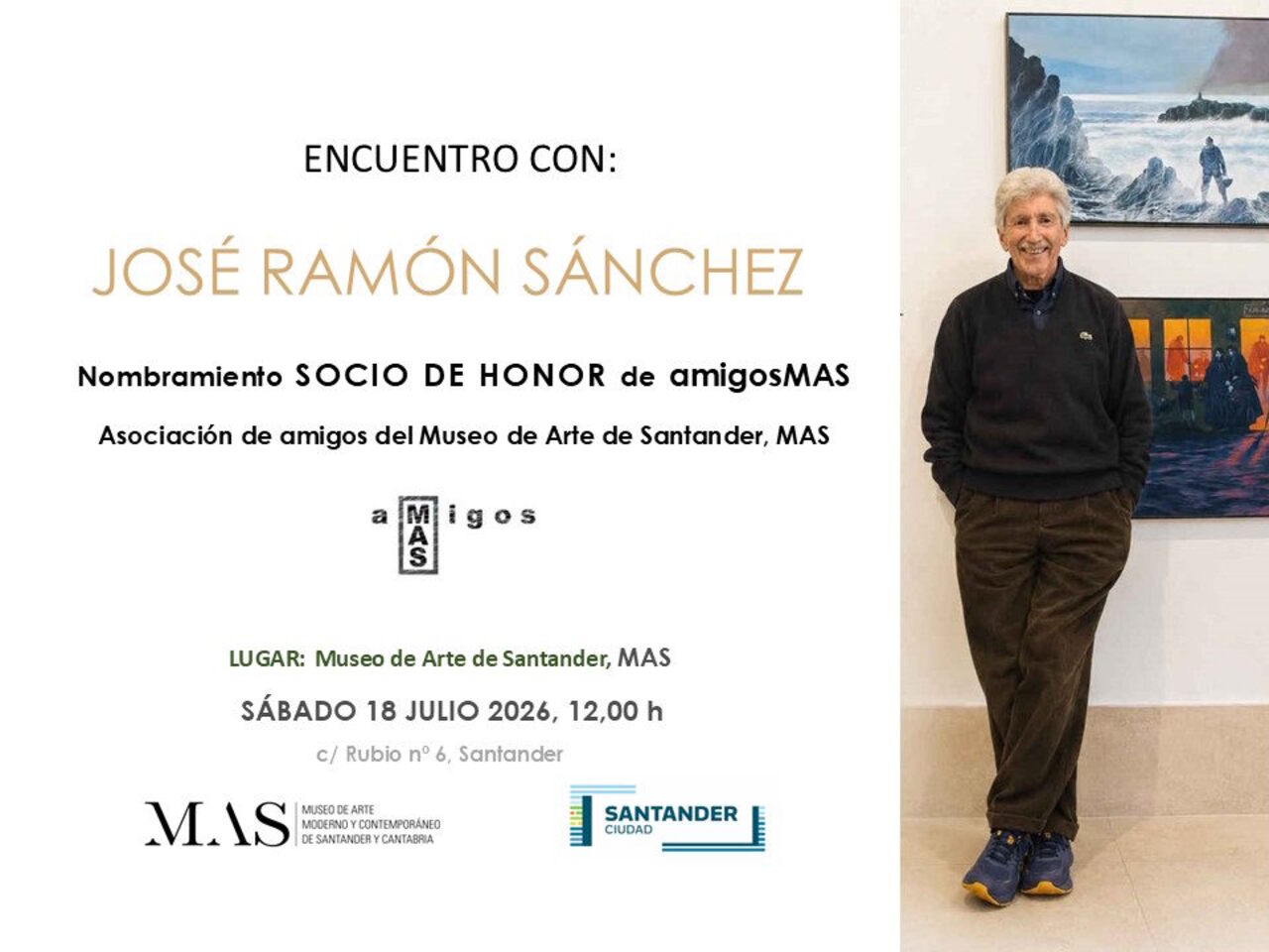 Encuentro con José Ramón Sánchez, nombramiento socio de honor