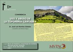 "Uso y abuso de la toponimia cántabra", conferencia