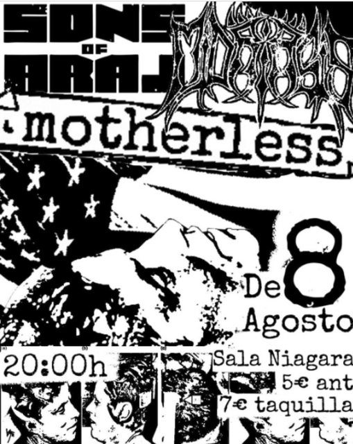 Motherless, Midriasis y Sons of Aral en concierto