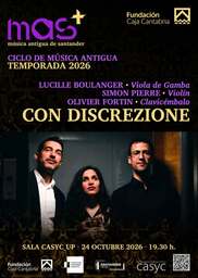 Ensemble Masques presenta en el Ciclo de Música Antigua “Con Discrezione”