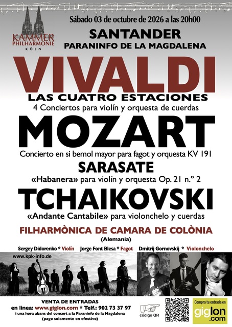 Concierto de la Filarmónica de Cámara de Colonia 