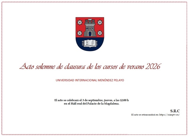Clausura de los Cursos de Verano de la UIMP 2026