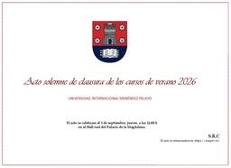 Clausura de los Cursos de Verano de la UIMP 2026