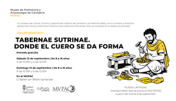"Tabernae Sutrinae. Donde el cuero se da forma", taller didáctico