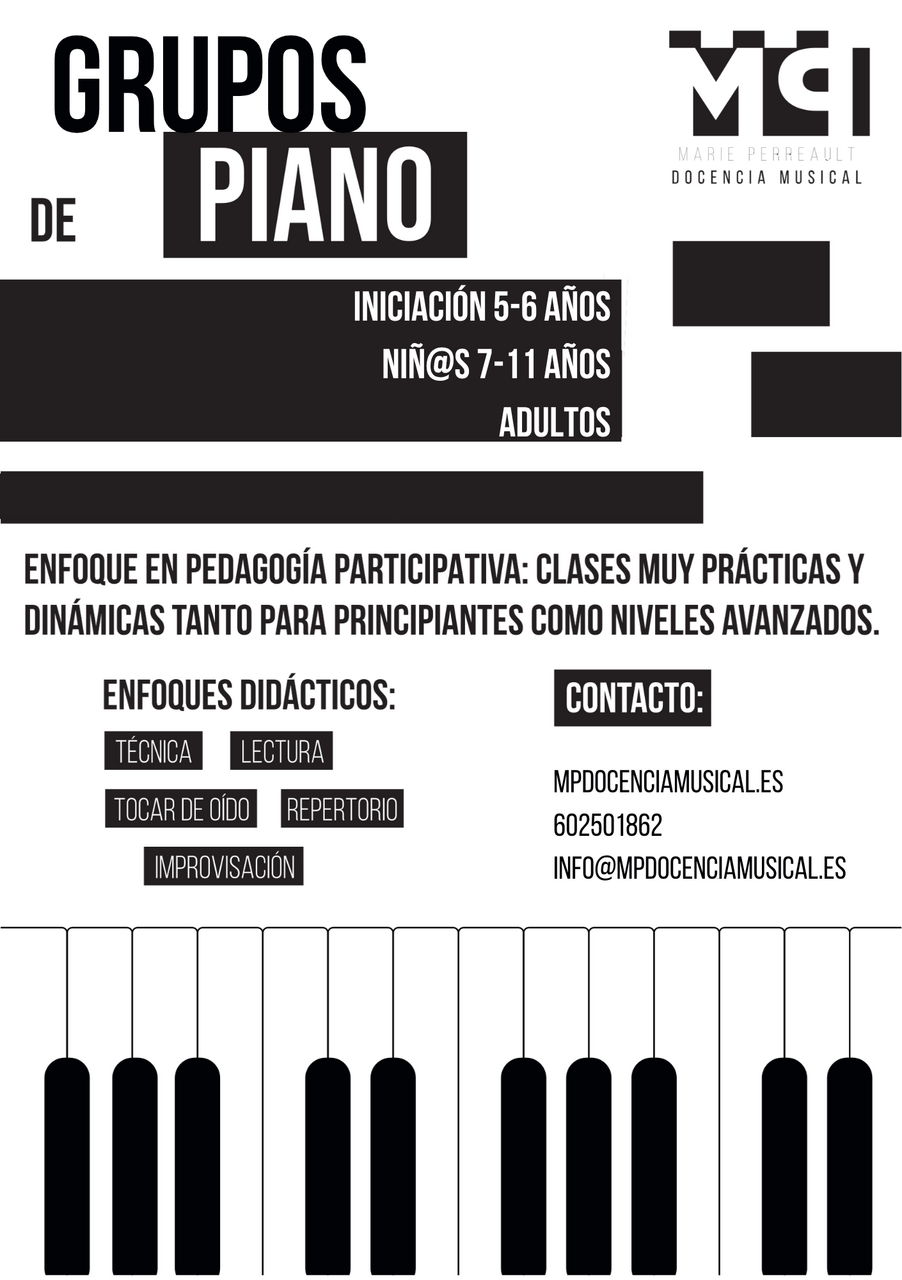 Piano grupal: aprende disfrutando y tocando en equipo
