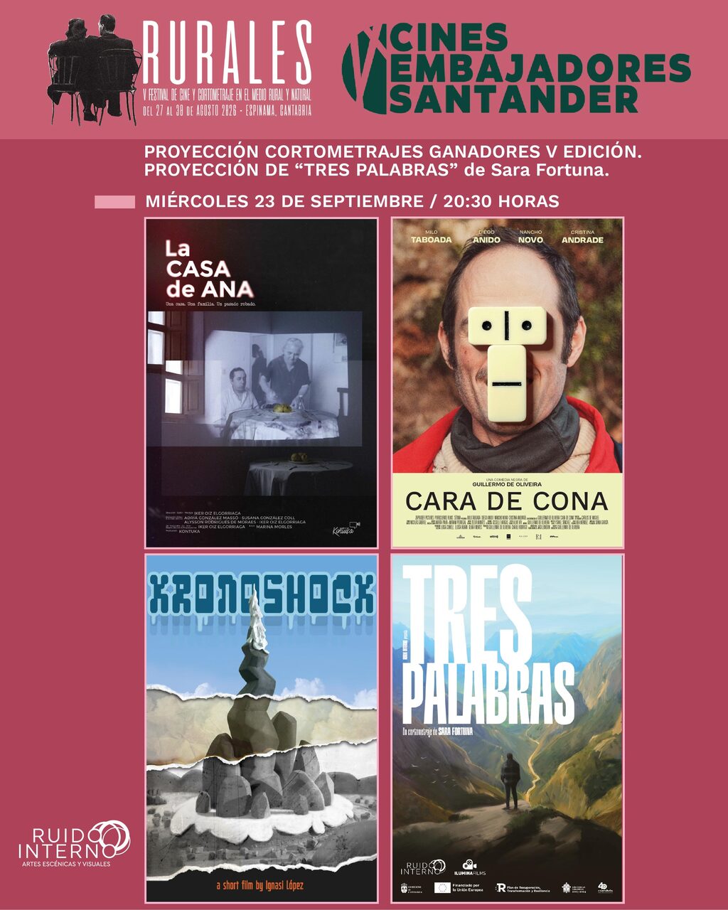 Proyección de los cortos ganadores del V Festival de Cine y Cortometraje en el Medio Rural y Natural ‘Rurales’