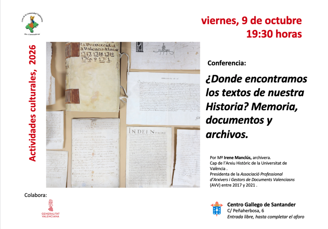 "¿Dónde encontramos los textos de nuestra Historia? Memoria, documentos y archivos", por Irene Manclús