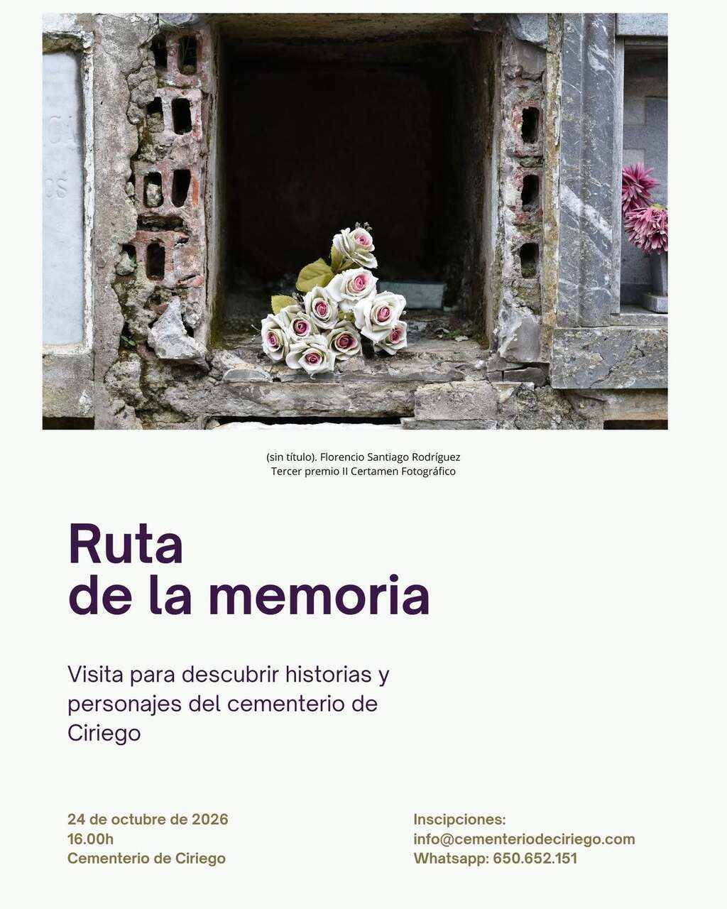 "Ruta de la memoria" en el cementerio de Ciriego