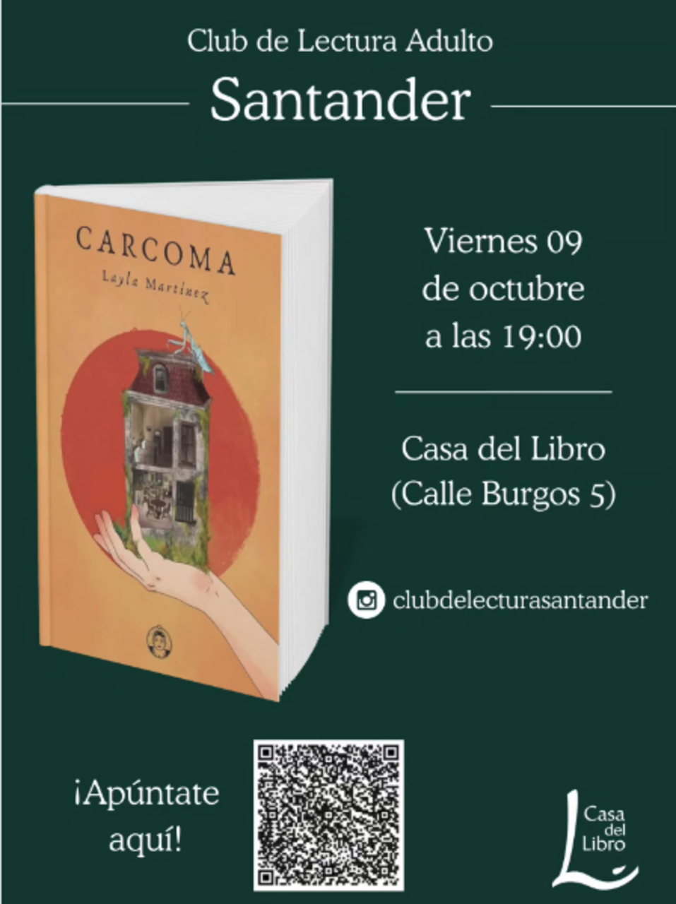 Club de Lectura de Casa del Libro: "Carcoma", de Layla Martínez