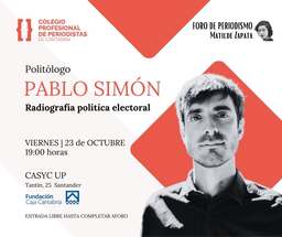Pablo Simón, protagonista del Foro de Periodismo de Cantabria