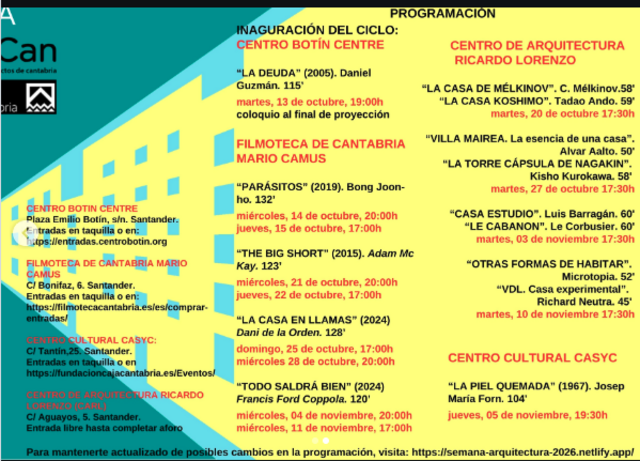 V Arquicines: "Villa Mairea. La esencia de una casa" y "La torre cápsula de Nagakin"