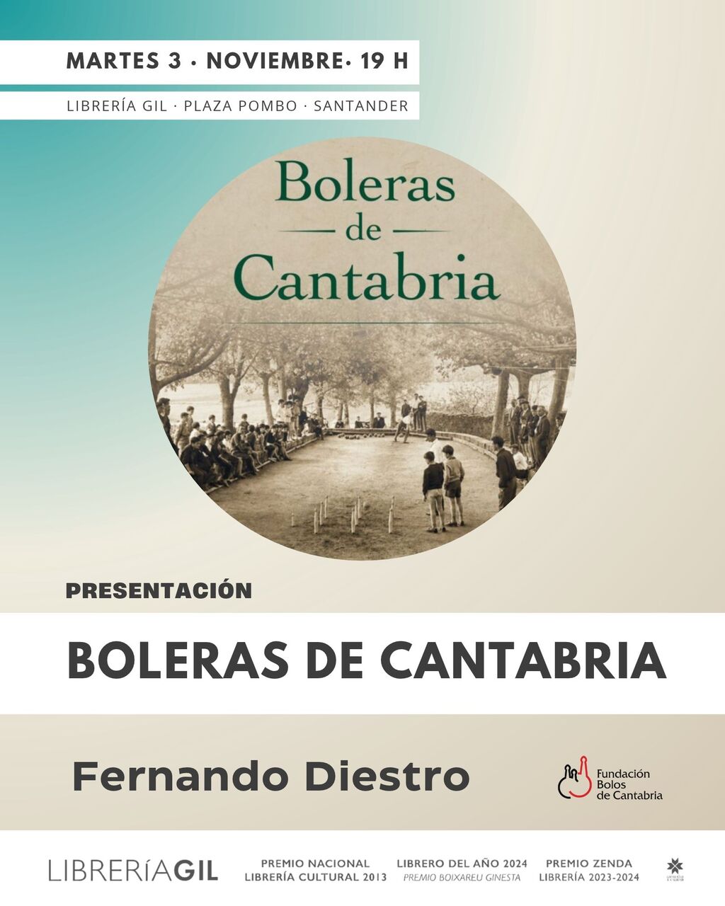 Presentación de "Boleras de Cantabria", con Fernando Diestro