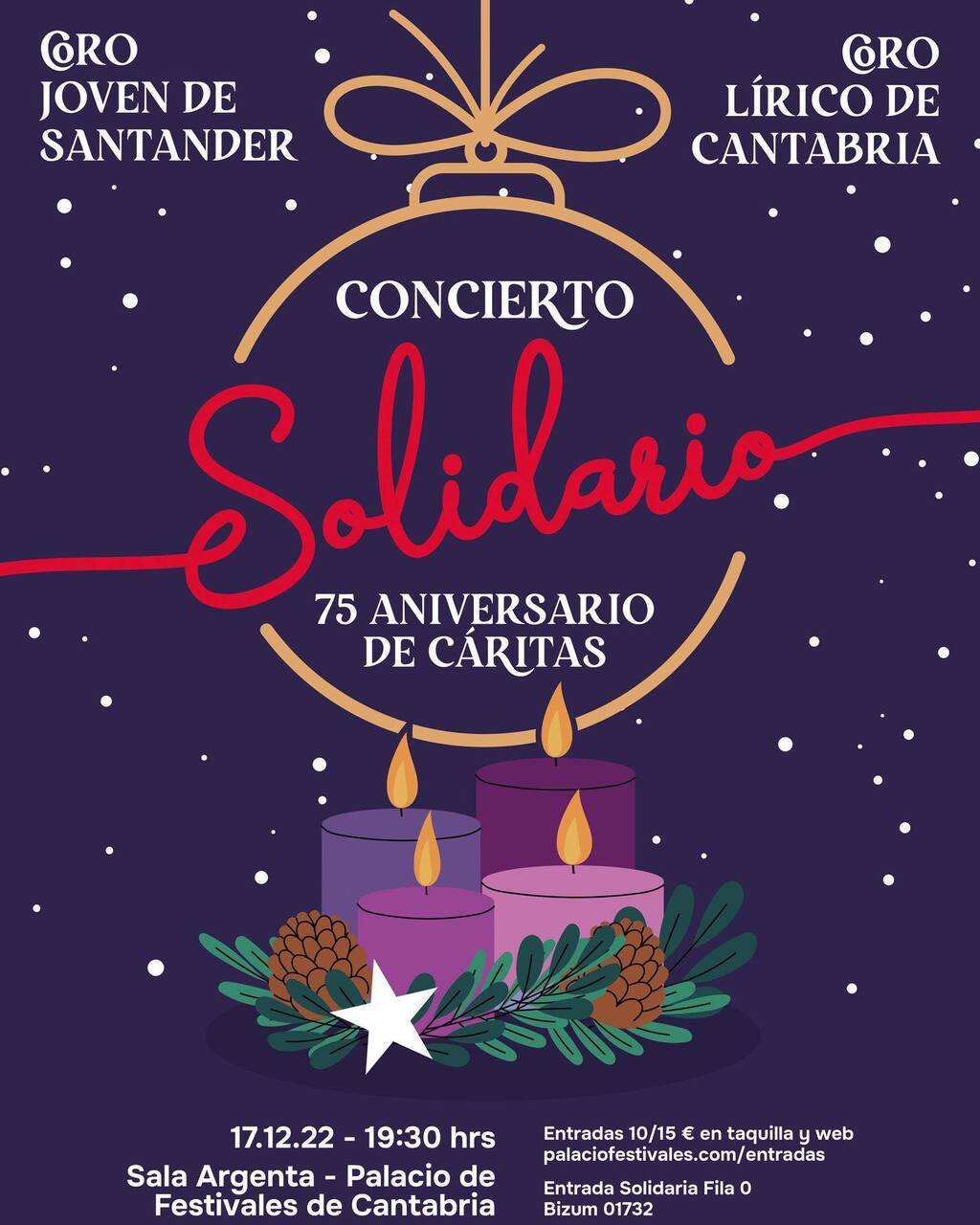 El Coro Lírico de Cantabria y el Coro Joven de Santander se unen para celebrar el 75 aniversario de Cáritas