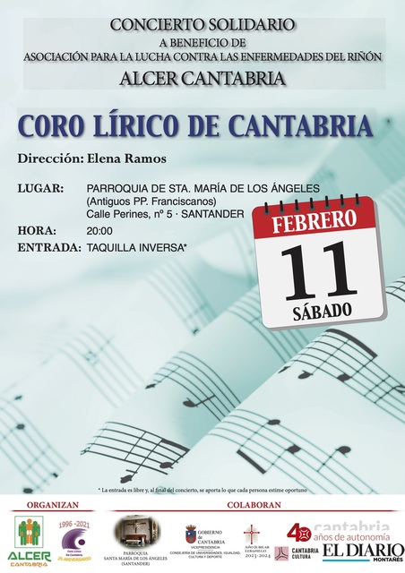 Concierto solidario a cargo del Coro Lírico de Cantabria