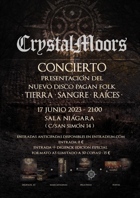 CrystalMoors presentan en directo su nuevo disco "Tierra, sangre, raíces"