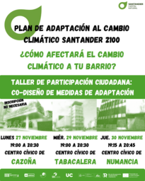 Taller: Co-diseño de Medidas de adaptación al Plan de Adaptación al Cambio Climático de Santander 2100