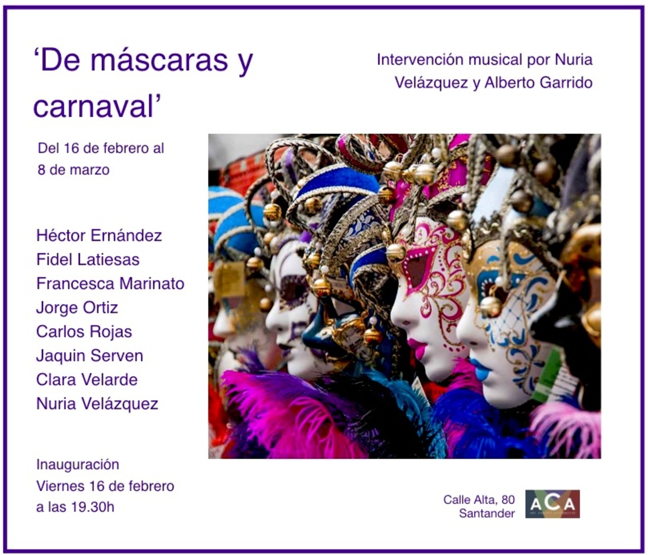 Exposición colectiva "De máscaras y carnaval"