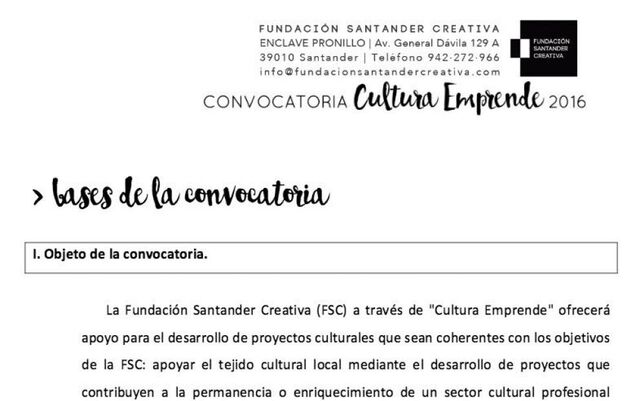 Santander Creativa destina 80.000 euros a la V edición de las ayudas 'Cultura Emprende'