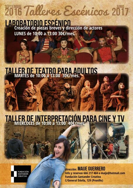 La actriz Maije Guerrero impartirá este verano talleres de Happening y performance en Enclave Pronillo