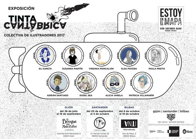 Nueve ilustradores mostrarán sus propuestas en 'Tinta Cantábrica', una exposición que recorrerá Gijón, Santander y Bilbao