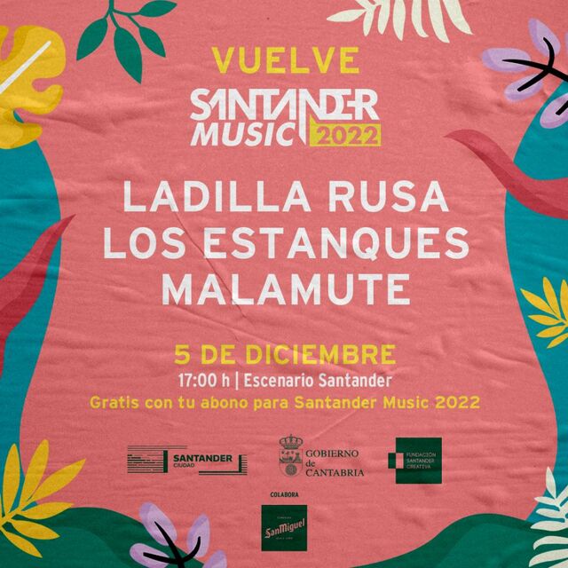 Santander Music vuelve con una jornada de conciertos el domingo 5 de diciembre en Escenario Santander