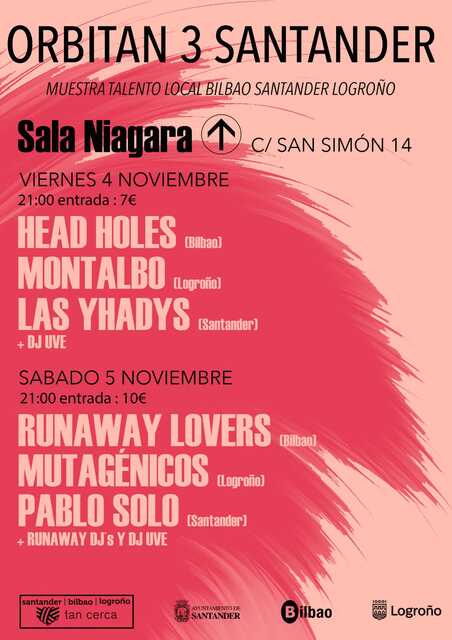 La sala Niágara acoge el festival ‘Orbitan 3’ para mostrar el talento musical local de Santander, Bilbao y Logroño